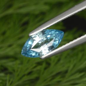 1.42克拉天然锆石，马眼形，9.8×5毫米，VVS