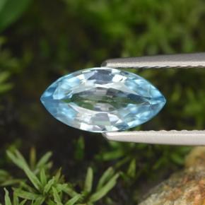 1.52克拉天然锆石，马眼形，9.9×5.1毫米，VVS