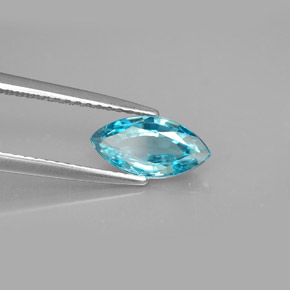 1.44克拉天然锆石，马眼形，9.9×5毫米，VVS