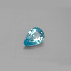 1.27克拉天然锆石，梨形，7.9×5.5毫米，VVS