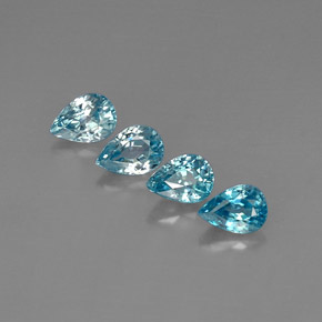 天然锆石，梨形，6.9×4.9毫米，VVS-VS