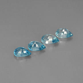 天然锆石，梨形，6.9×4.9毫米，VVS-VS