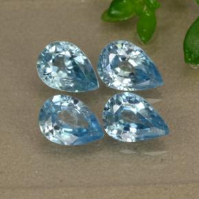 4.14天然锆石，梨形，7.2×5.1毫米，VVS-VS