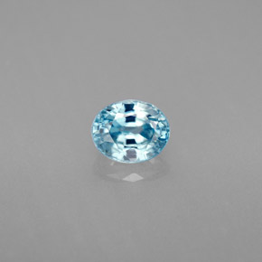 1.27克拉天然锆石，椭圆形切割，6.2×5.1毫米，VVS