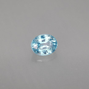 1.27克拉天然锆石，椭圆形切割，6.2×5.1毫米，VVS