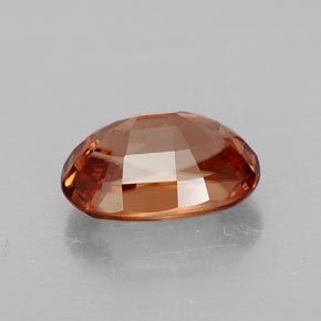 3.73克拉天然橙色锆石，椭圆形切割，9.9×6.8毫米，VVS