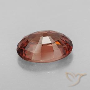 3.68克拉天然红色锆石，椭圆形切割，10.2×7.2毫米，VVS-VS