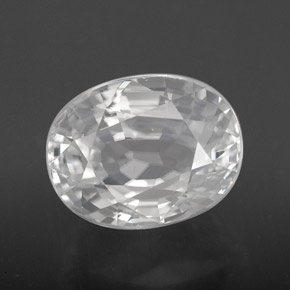 8.64克拉天然白色锆石，椭圆形切割，11.7×9.1毫米，VVS