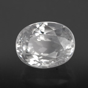 8.64克拉天然白色锆石，椭圆形切割，11.7×9.1毫米，VVS