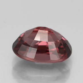 4.93克拉天然粉色锆石，椭圆形切割，10.6×7.5毫米，IF