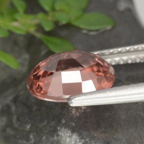 2.93克拉天然粉色锆石，椭圆形切割，9×7.1毫米，VVS-VS