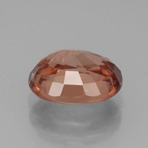 3.17克拉天然橙色锆石，椭圆形切割，9×7.2毫米，VVS