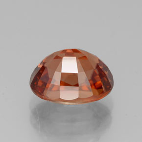 3.83克拉天然橙色锆石，椭圆形切割，9×7.1毫米，VVS