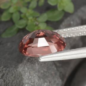 3.11克拉天然橙色锆石，椭圆形切割，9.1×7.1毫米，IF