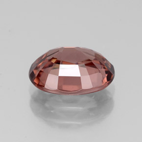 2.93克拉天然粉色锆石，椭圆形切割，9.1×7.2毫米，IF