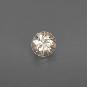 0.45克拉天然黄色锆石，圆形切割，4.16毫米，VVS