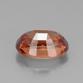 3.10克拉天然橙色锆石，椭圆形切割，9×7毫米，VVS