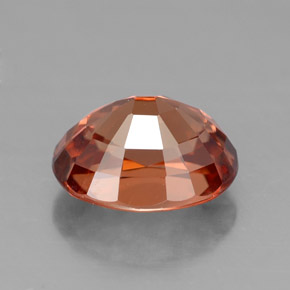 3.38克拉天然橙色锆石，椭圆形切割，9×7.1毫米，VVS