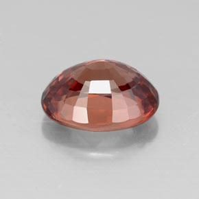 3.10克拉天然红色锆石，椭圆形切割，9×7.1毫米，VVS