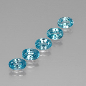 3.57天然绿松石锆石，椭圆形切割，6×4.1毫米，VVS-VS
