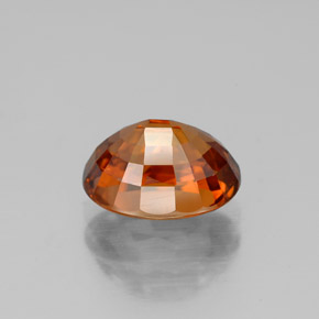 3.48克拉天然橙色锆石，椭圆形切割，9×7.1毫米，VVS