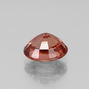 3.34克拉天然橙色锆石，椭圆形切割，9×7毫米，VVS