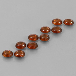 10.37天然橙色锆石，椭圆形切割，6.1×4.9毫米，透明