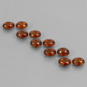 10.37天然橙色锆石，椭圆形切割，6.1×4.9毫米，透明