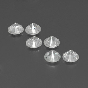 克拉天然锆石，圆形切割，VS