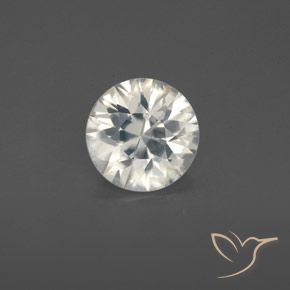 1.67ct 天然 暖白 锆石, 圆形的, VS