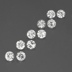 克拉天然锆石，圆形切割，VVS-VS