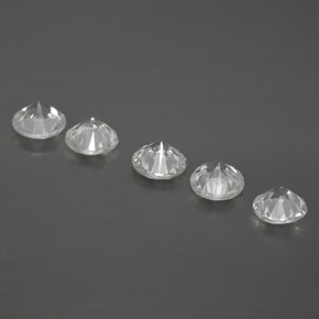 克拉天然锆石，圆形切割，VVS-VS