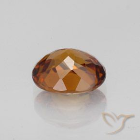 2.11克拉天然橙色锆石，椭圆形切割，7.8×6.5毫米，VVS