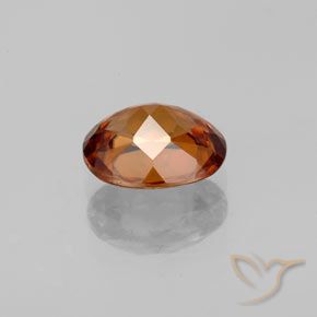 1.85克拉天然橙色锆石，椭圆形切割，7.6×6.3毫米，VVS-VS