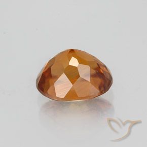 1.78克拉天然橙色锆石，椭圆形切割，7×6毫米，VVS-VS