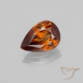 2.05ct 天然 深橙色 锆石, 梨形, VVS