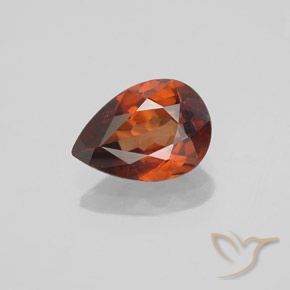 1.87ct 天然 深橙色 锆石, 梨形, VVS-VS