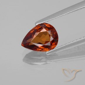 1.87ct 天然 红橙色 锆石, 梨形, VVS