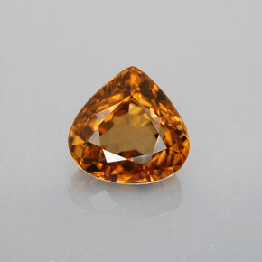 1.80克拉天然橙色锆石，梨形，7.2×7毫米，VVS-VS