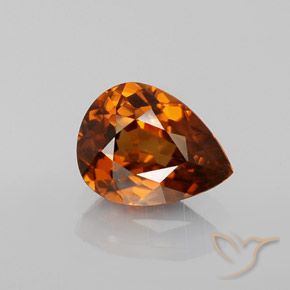 1.95ct 天然 深橙色 锆石, 梨形, VS