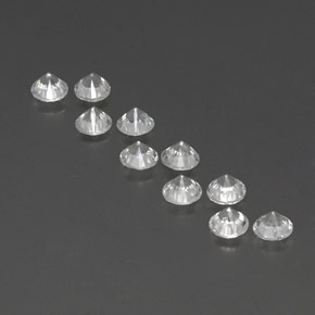 克拉天然锆石，圆形切割，VVS-VS