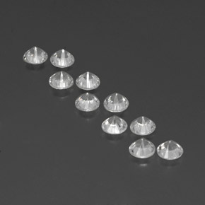 克拉天然锆石，圆形切割，VVS-VS