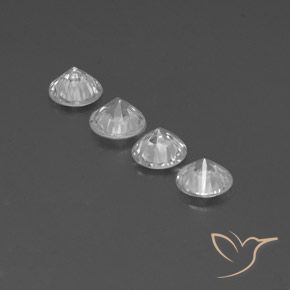 3.95克拉天然锆石，圆形的，VVS-VS