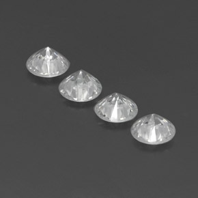 克拉天然锆石，圆形切割，VVS-VS