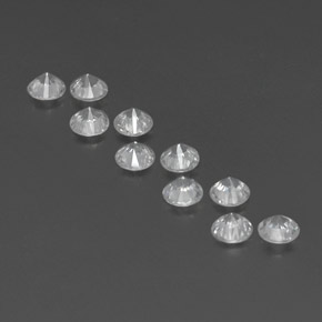 克拉天然锆石，圆形切割，VVS-VS