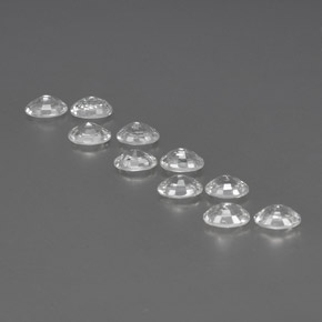7.65天然白色锆石，椭圆形切割，6.1×4.2毫米，VVS-VS