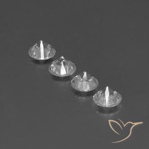 3.98克拉天然锆石，圆形的，VVS-VS