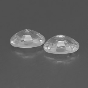 1.59天然白色锆石，椭圆形切割，6.2×4.2毫米，VVS-VS