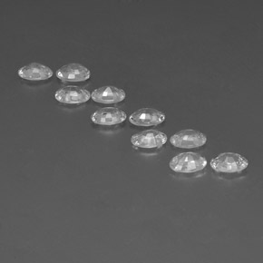 6.89天然白色锆石，椭圆形切割，6.1×4.1毫米，VVS-VS