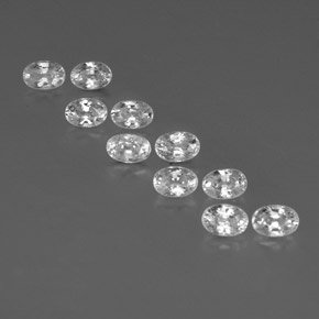 8.50天然白色锆石，椭圆形切割，6.1×4.1毫米，VVS-VS